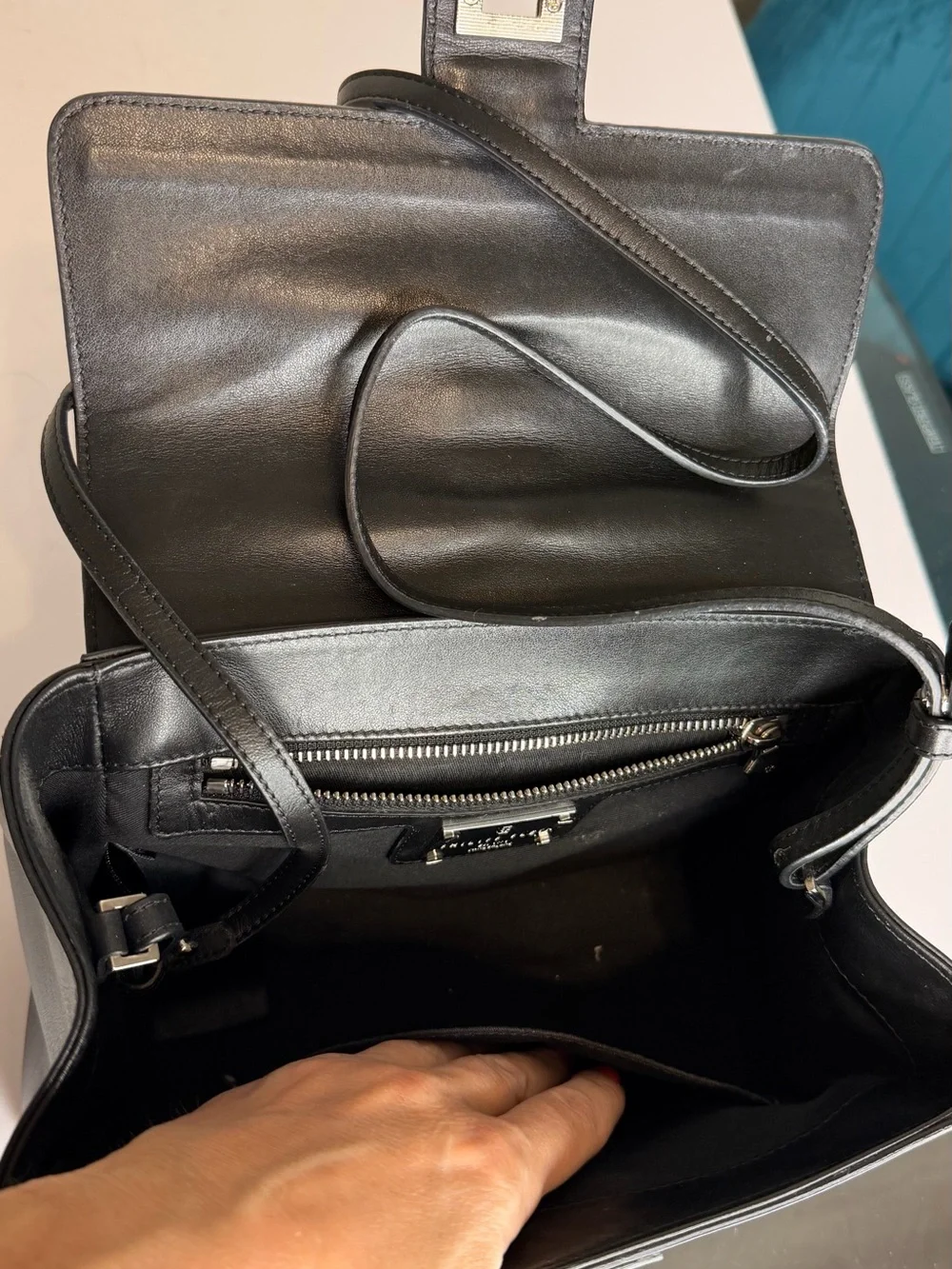 Philipp Plein Black Leather Studded Top-Handle Satchel